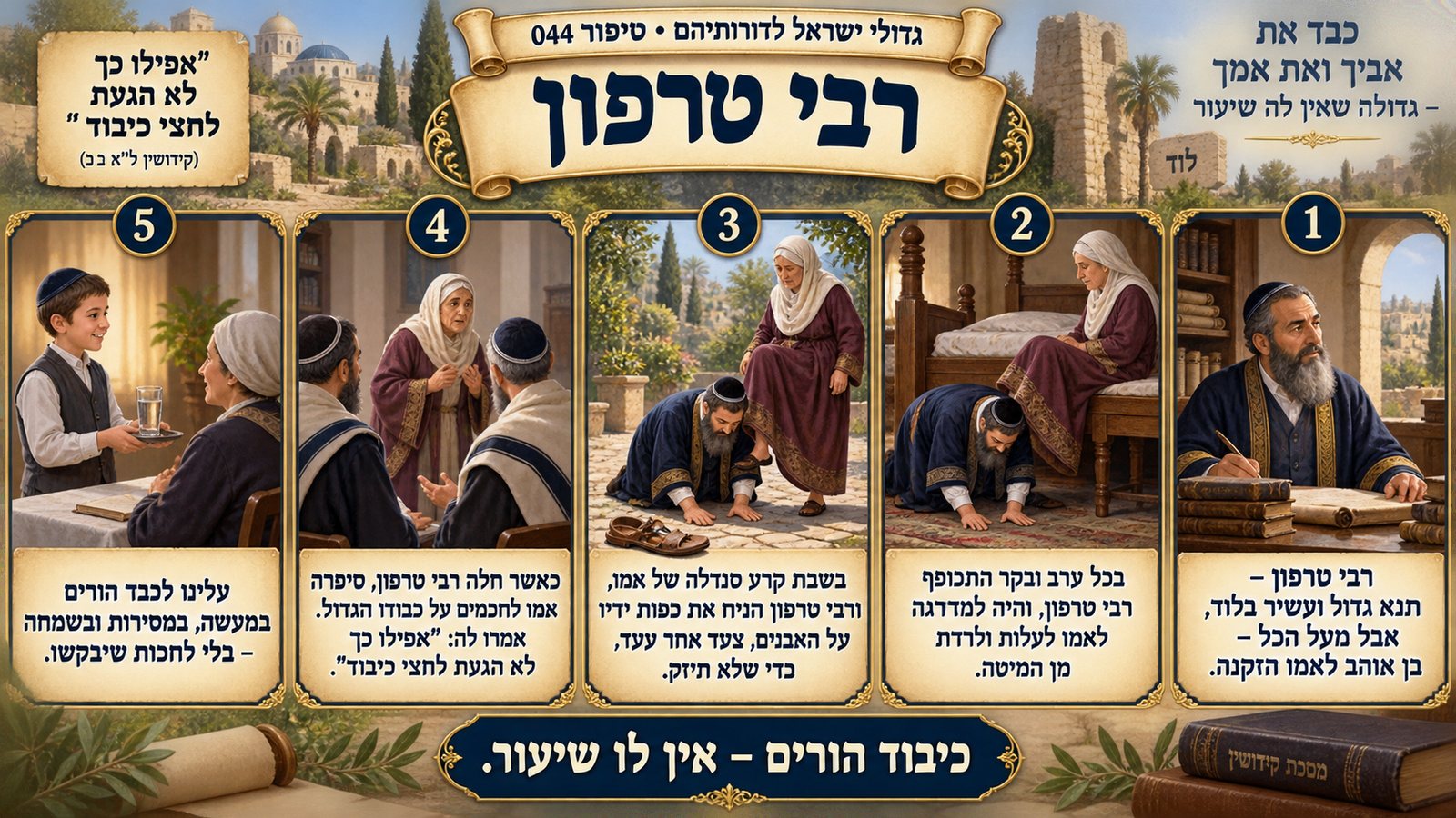 תמונת סיכום — רבי טרפון: רבי טרפון